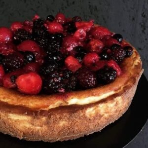 Tartas de queso y frutos rojos