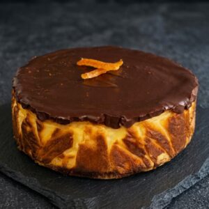 Tartas de queso y naranja chocolate